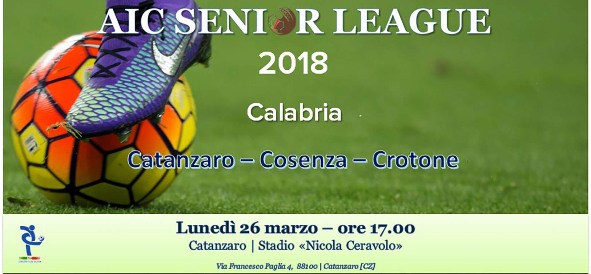 AIC Senior League, AIC, Associazione Italiana Calciatori, Catanzaro